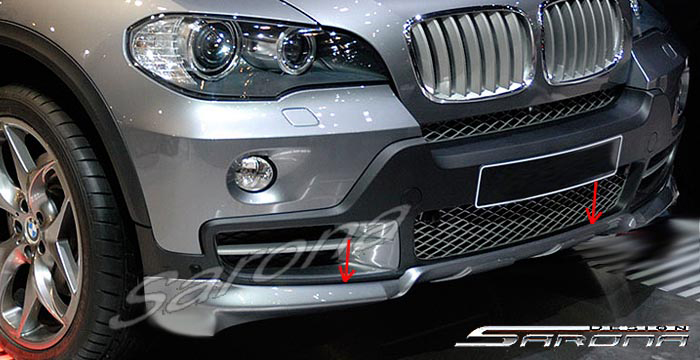 Custom BMW X5 Front Bumper Add-on  SUV/SAV/Crossover Front Lip/Splitter (2007 - 2010) - $299.00 (Part #BM-008-FA)